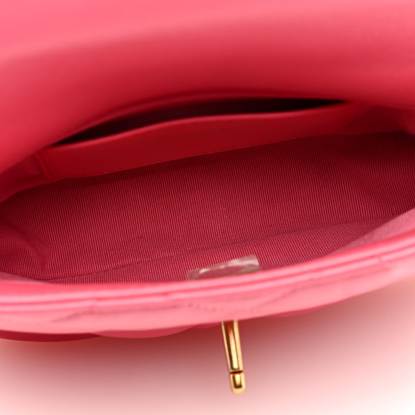 Lambskin Plexiglass Quilted Coco Love Mini Flap Pink