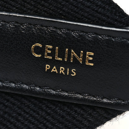 Celine Jacquard Wool Logo Short Strap Black Beige 4 of 6