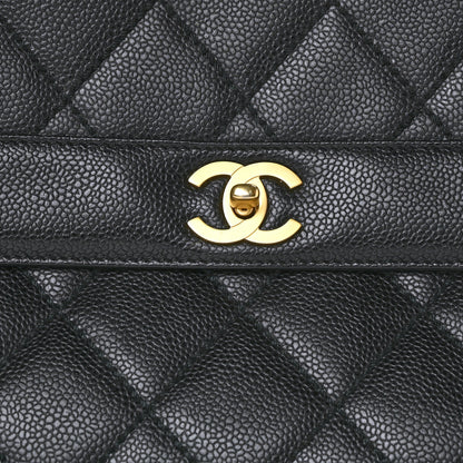 Chanel Caviar Quilted Jumbo Single Flap Bag Black 7 of 10