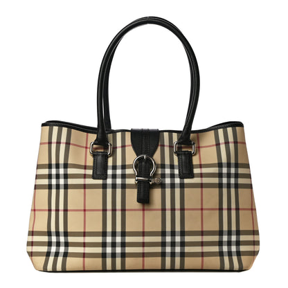 Burberry House Check Large Buckle Tote Black 1 of 14