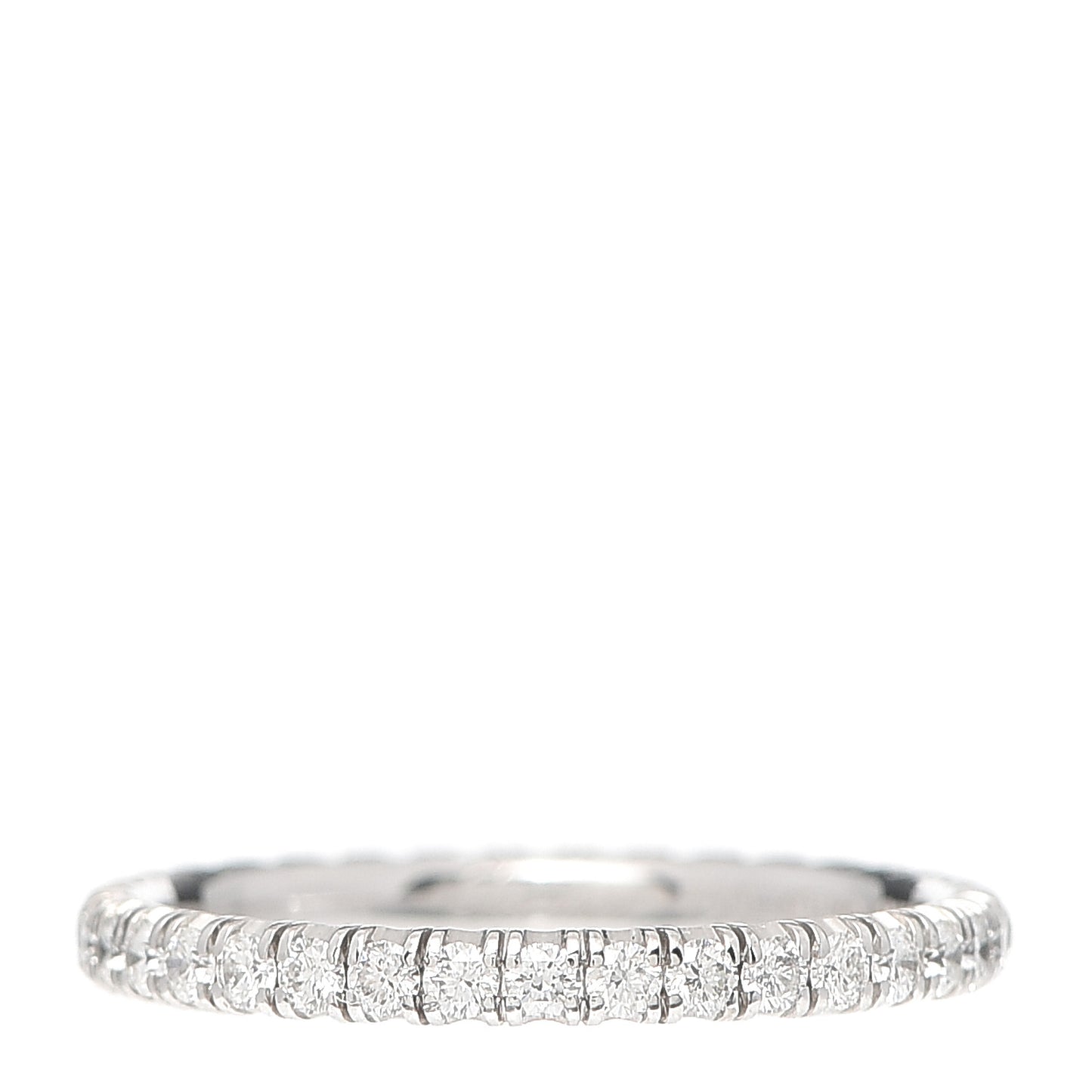 18K White Gold Diamond 2mm Etincelle de Cartier Wedding Band Ring 49 5
