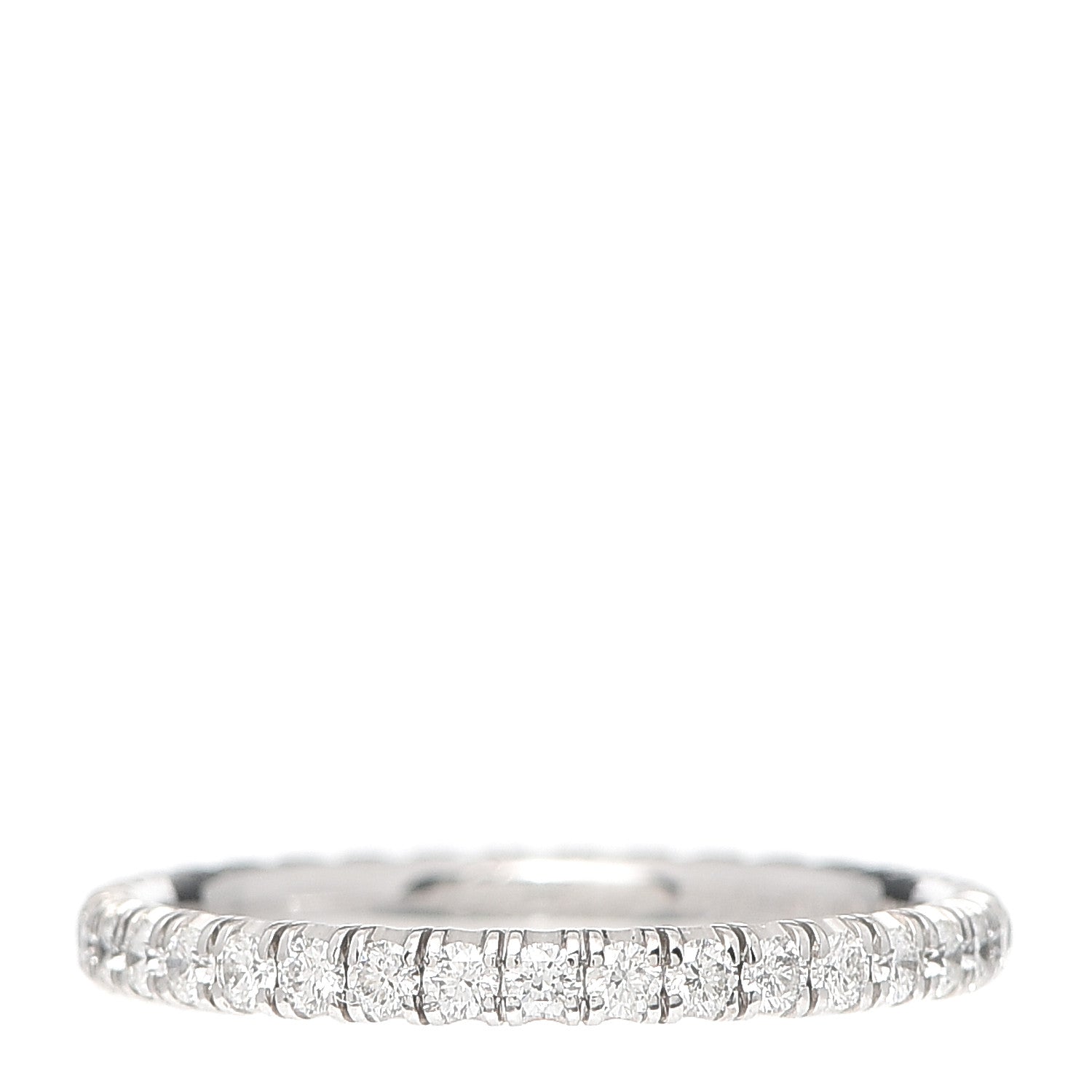 Cartier 18K White Gold Diamond 2mm Etincelle de Cartier Wedding Band Ring 49 5 3 of 4