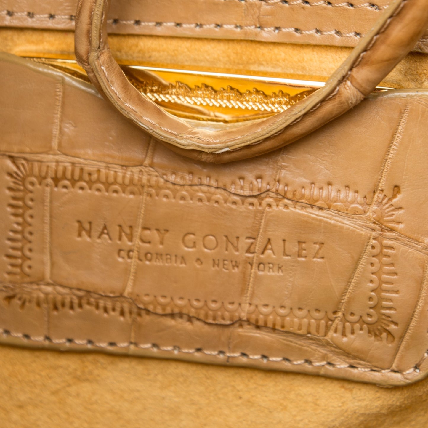 Crocodile Hobo Beige