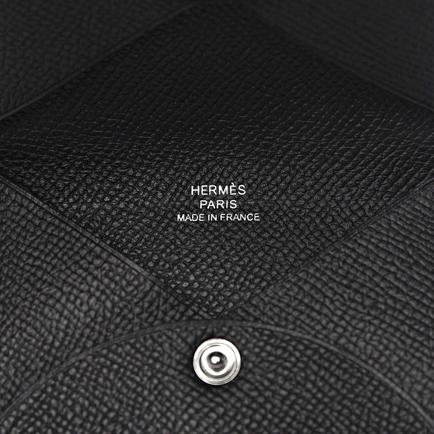 Hermes Epsom Calvi Card Case Black 6 of 9