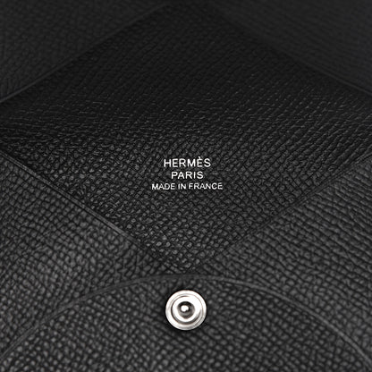 Hermes Epsom Calvi Card Case Black 6 of 9