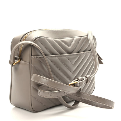 Saint Laurent Calfskin Matelasse Monogram Lou Camera Bag Greyish Brown 3 of 8