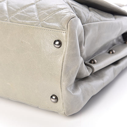 Chanel Glazed Calfskin Boy Satchel Flap Light Grey 11 of 13