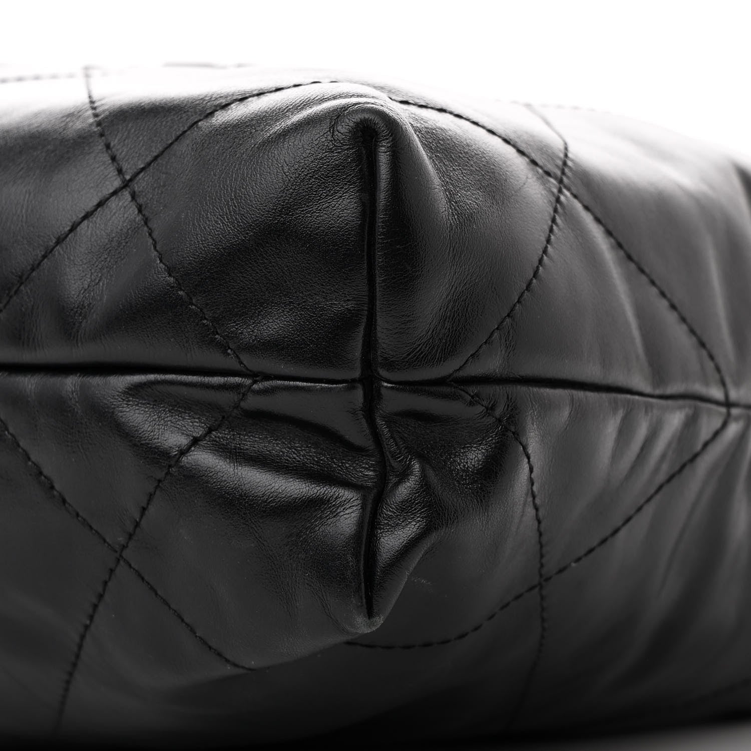 Chanel Shiny Calfskin Quilted Small Chanel 22 So Black 12 of 13