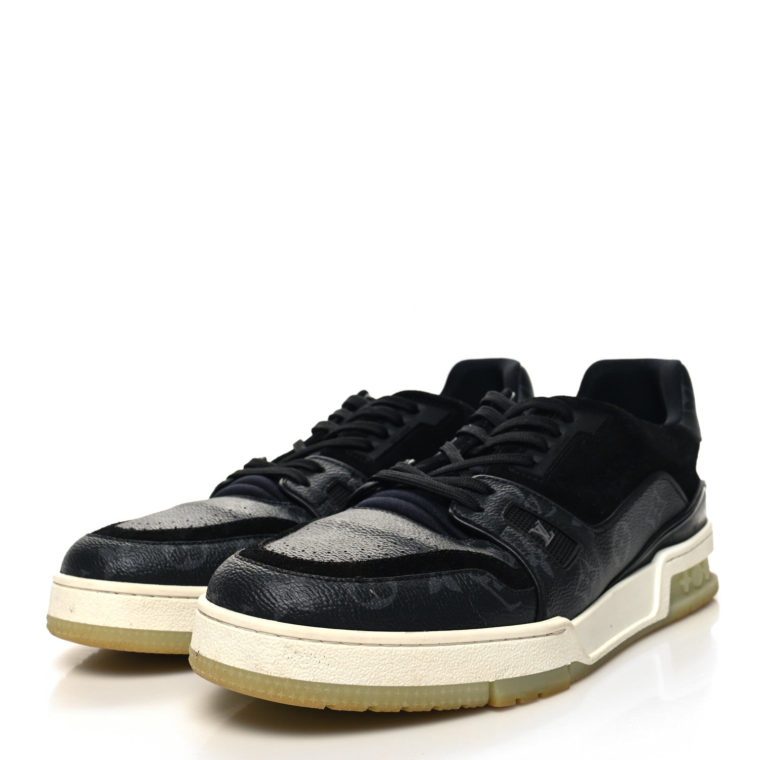 Louis Vuitton Monogram Eclipse LV Trainer Sneaker 10 Black 3 of 8