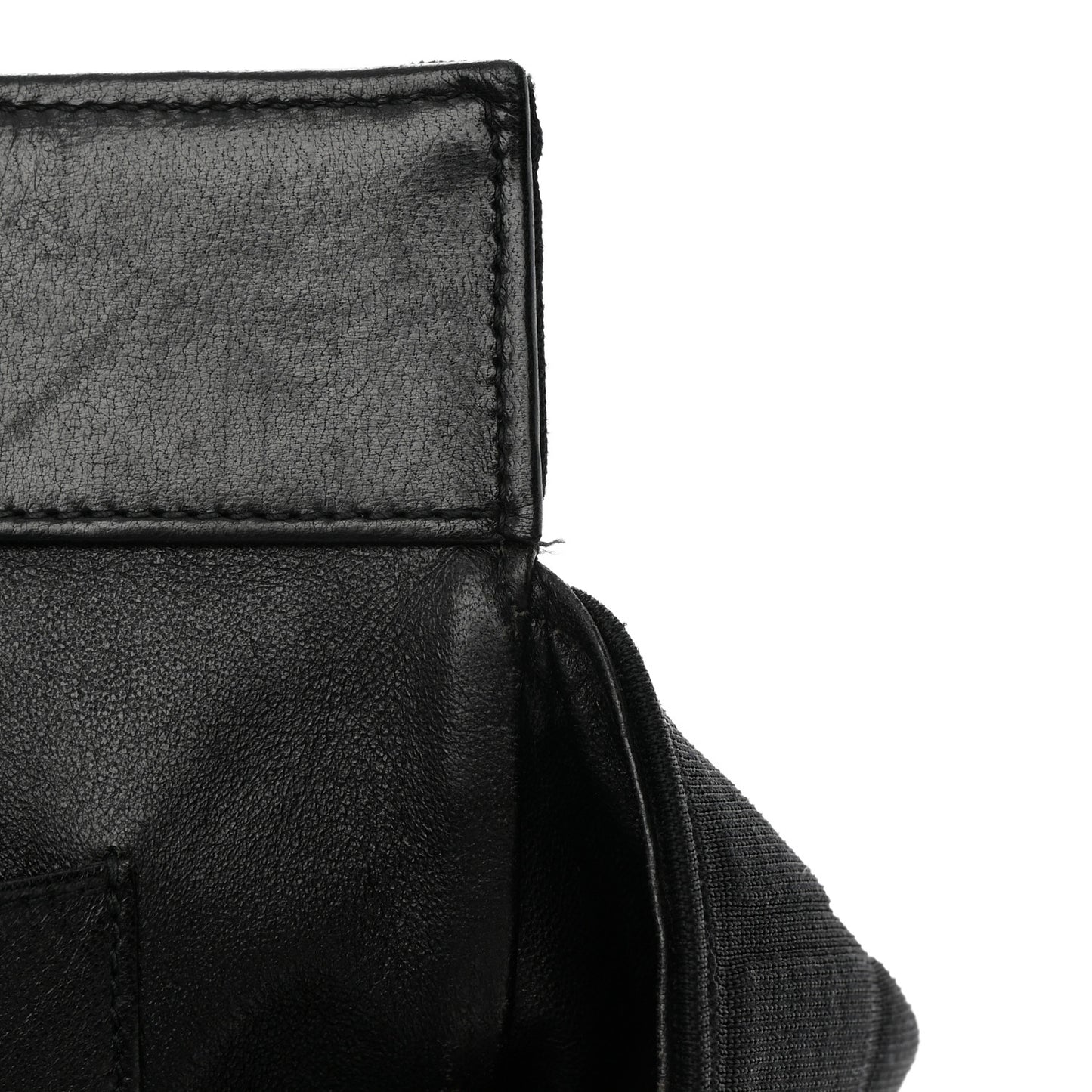 Jersey Chocolate Bar Quilted CC Shoulder Bag Black