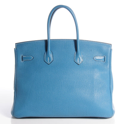 Hermes Togo Birkin 35 Blue Jean 24 of 28