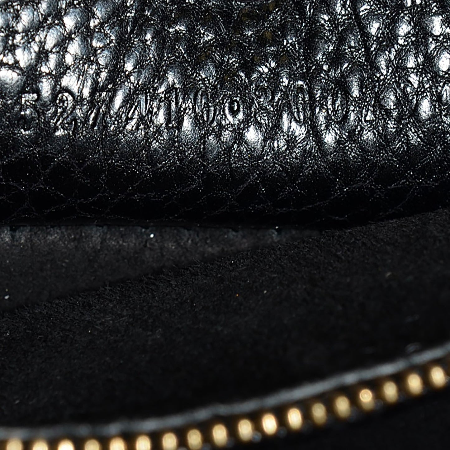 Grained Calfskin Small Heroine Black