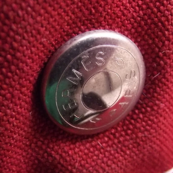 Hermes Canvas Harnais Tote Red 12 of 12