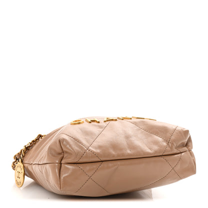 Chanel Shiny Calfskin Quilted Mini Chanel 22 Dark Beige 4 of 10