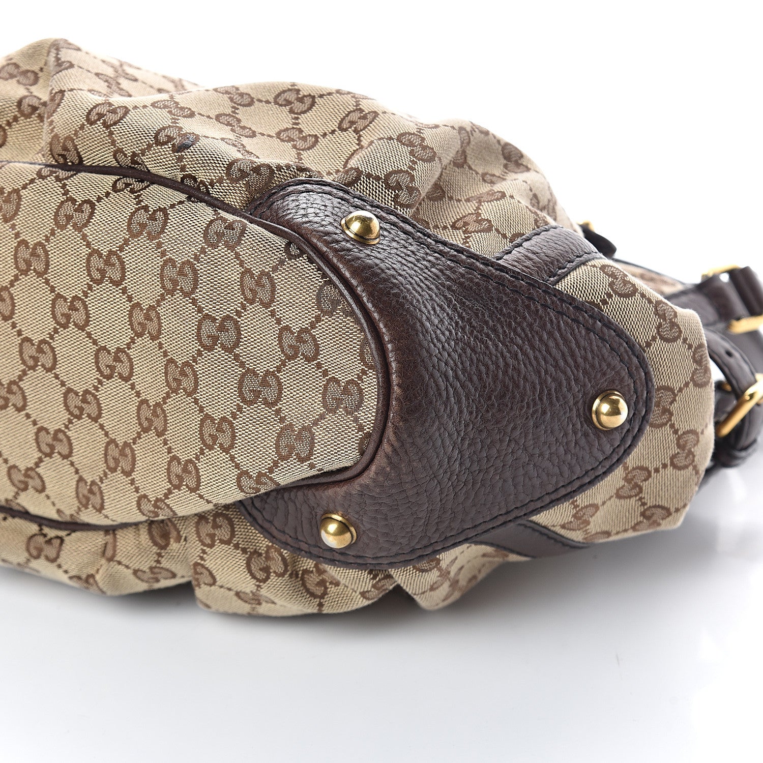 Gucci Monogram Medium Jockey Tote Dark Brown 8 of 8