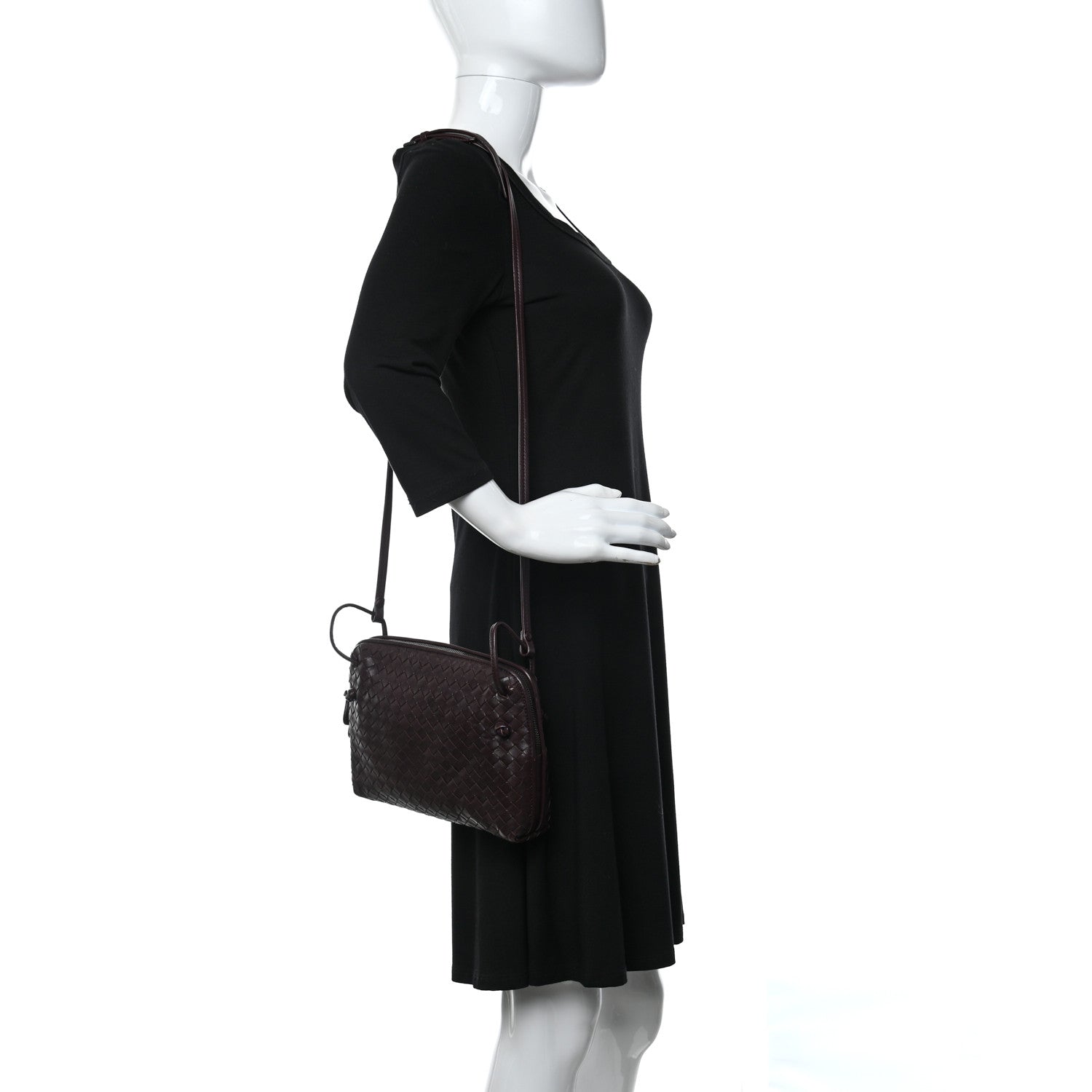 Bottega Veneta Nappa Intrecciato Nodini Crossbody Messenger Aubergine 2 of 10