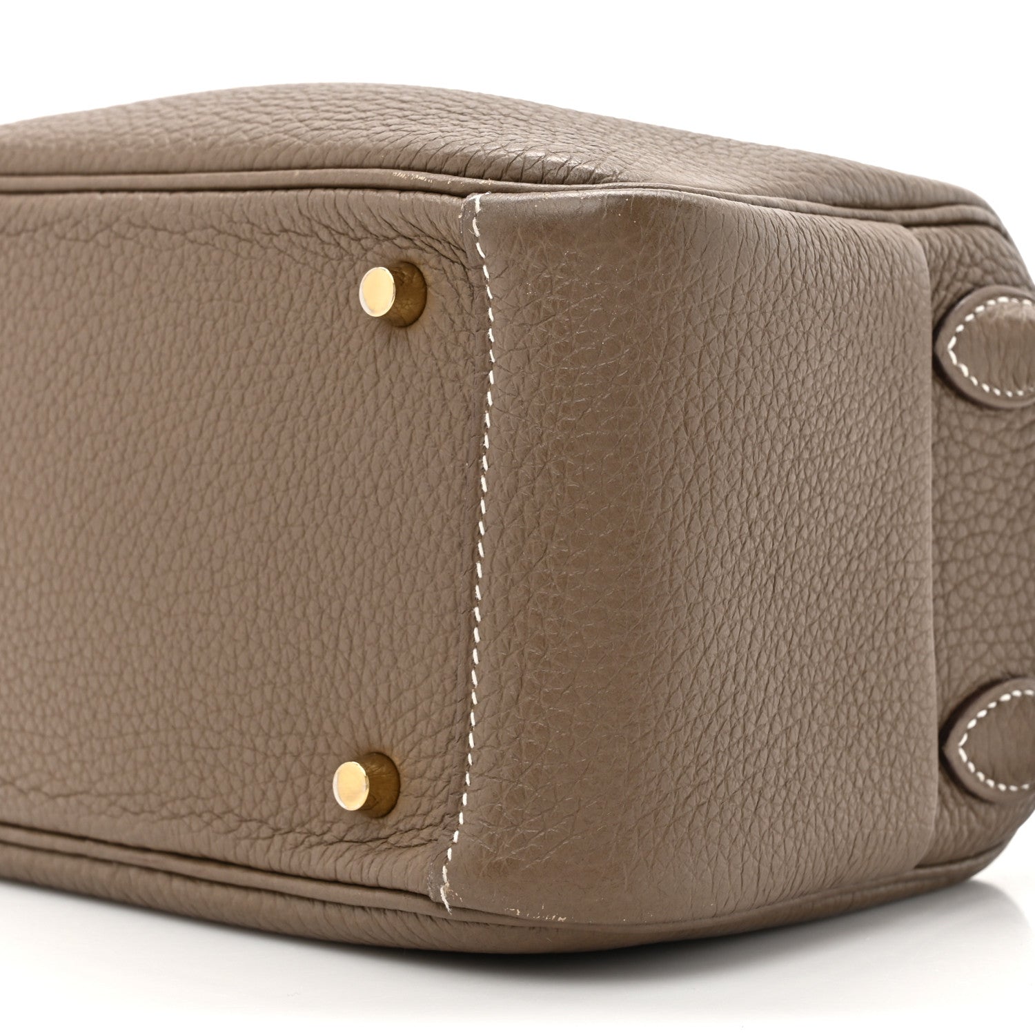 Hermes Taurillon Clemence Mini Lindy 20 Etoupe 9 of 15
