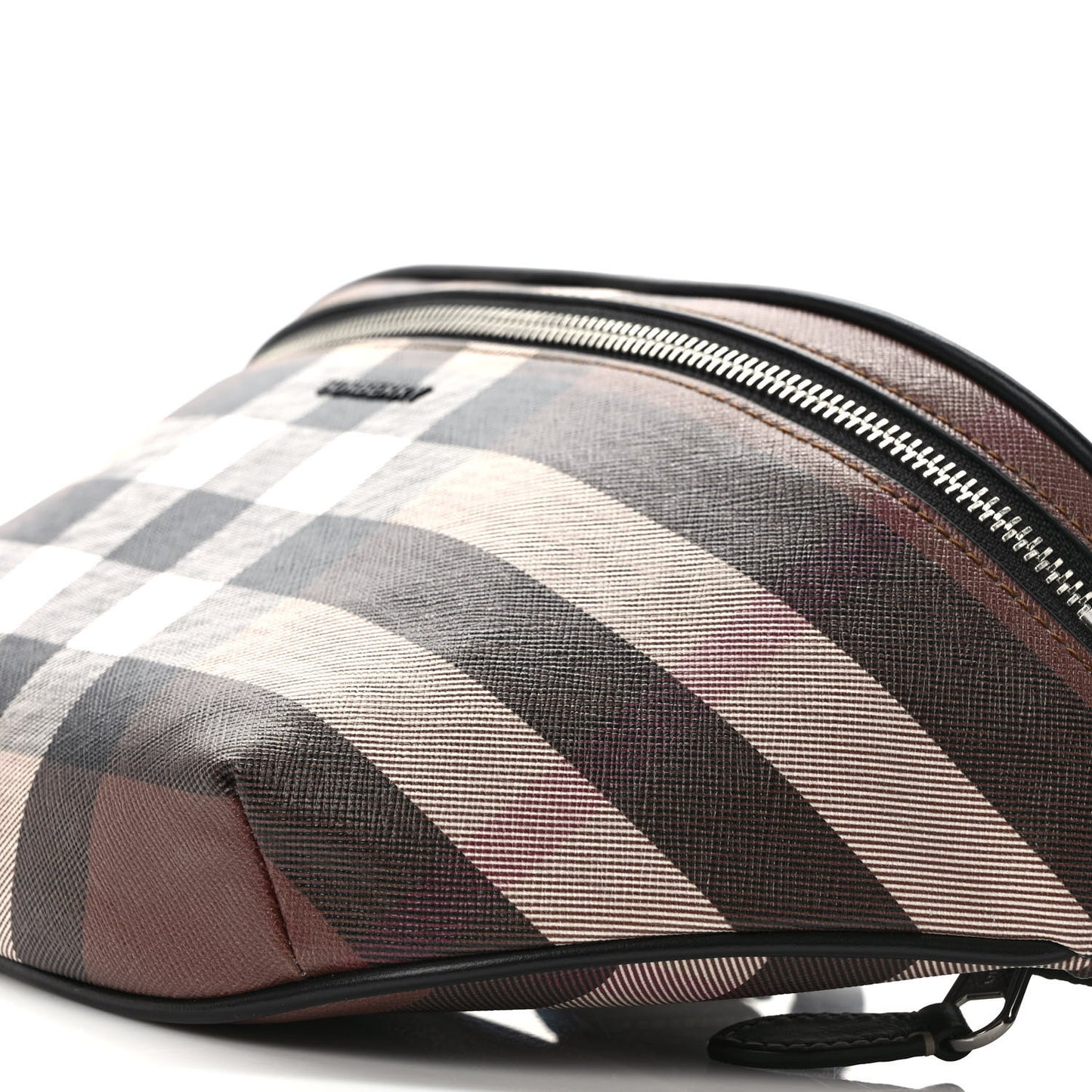 E-canvas Check Bum Bag Dark Birch Brown