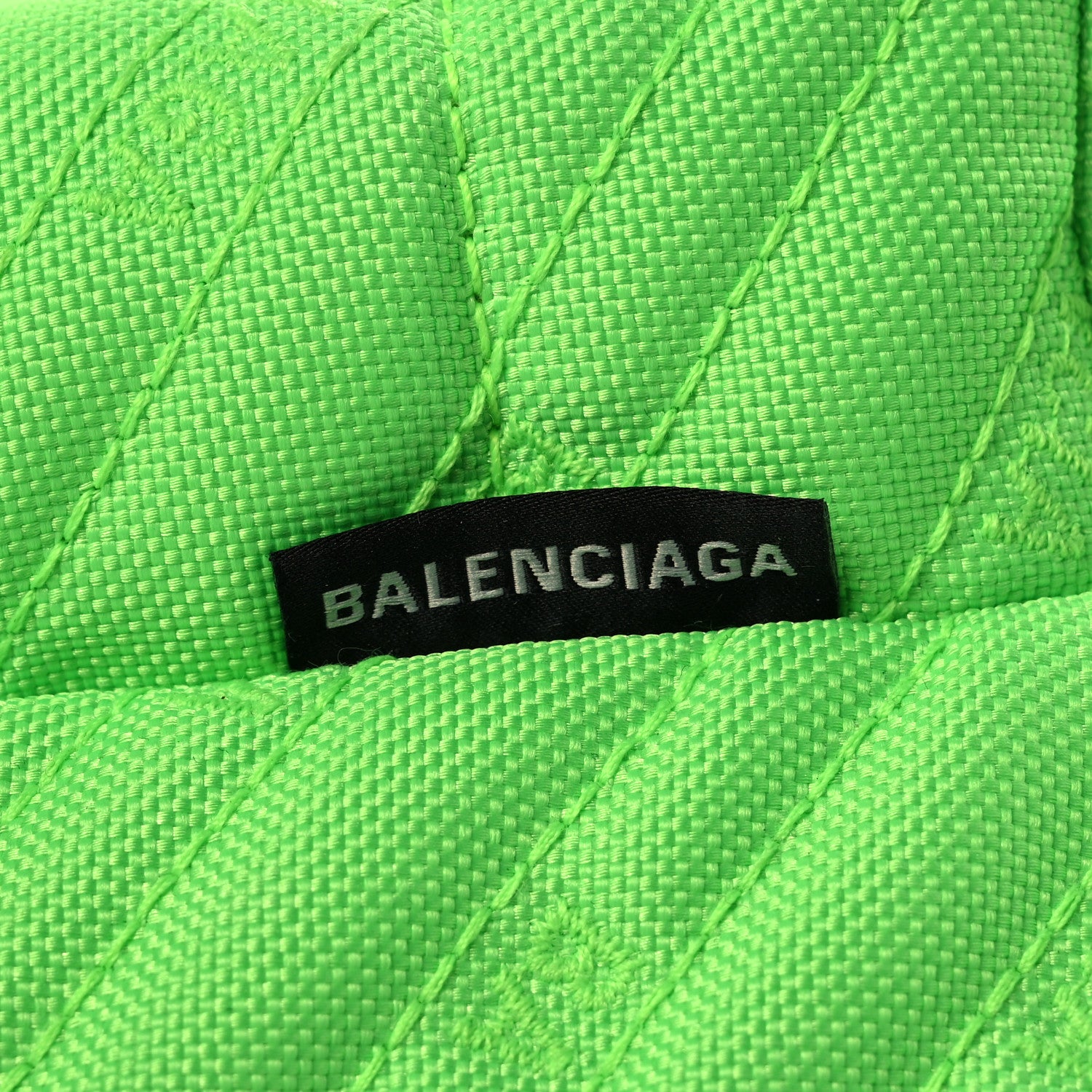 Balenciaga Canvas Matelasse Explorer Backpack Neon Green 10 of 10