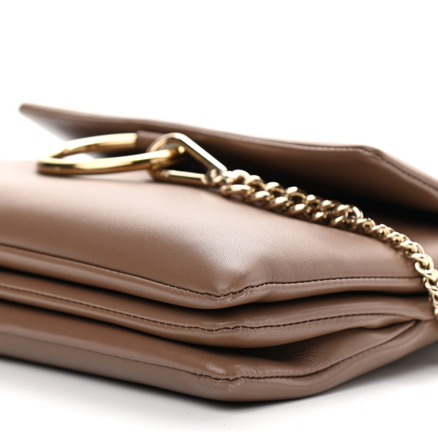 Chloe Calfskin Medium Faye Top Handle Bag Desert Taupe 11 of 14