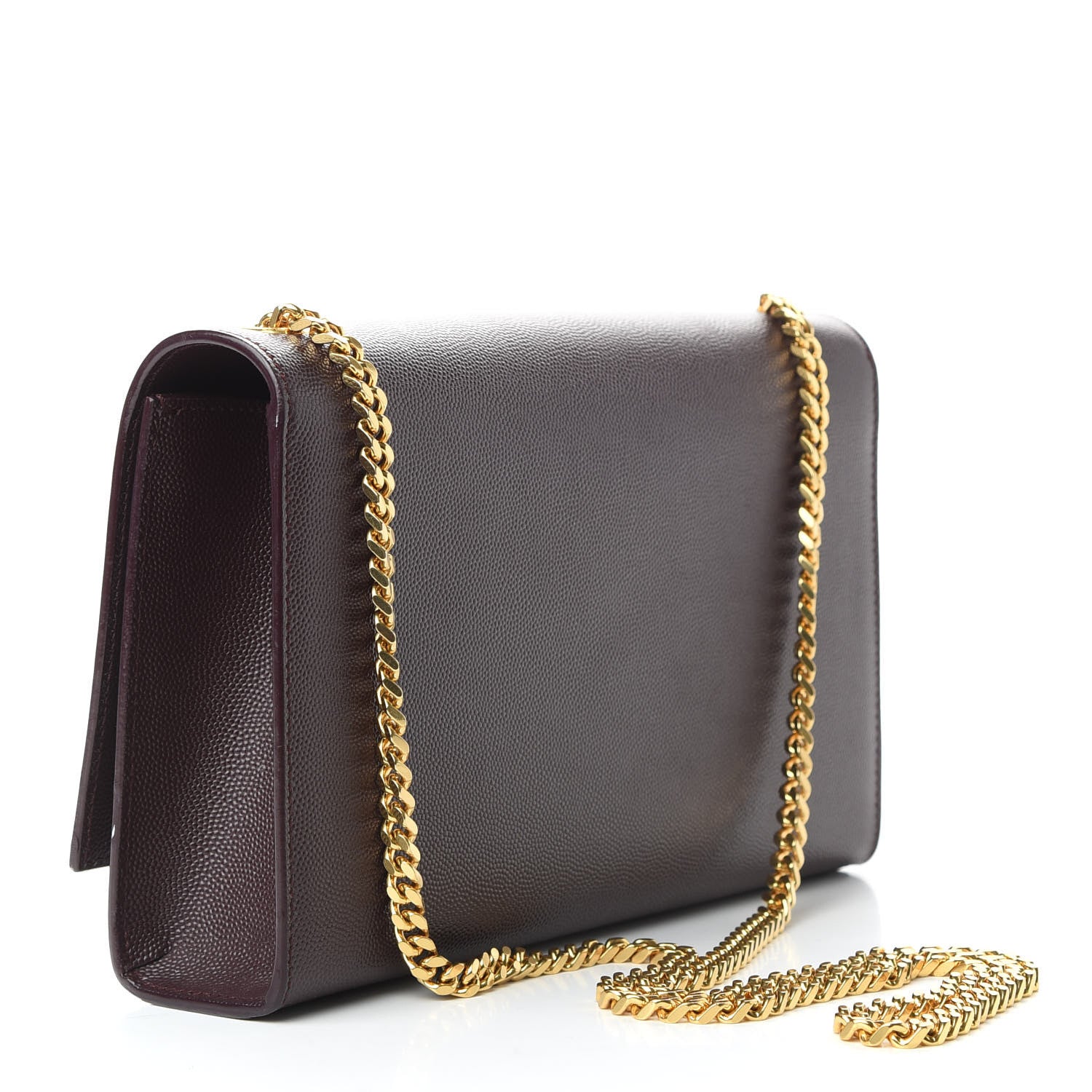 Saint Laurent Grain De Poudre Medium Classic Monogram Kate Satchel Amaranto 3 of 8