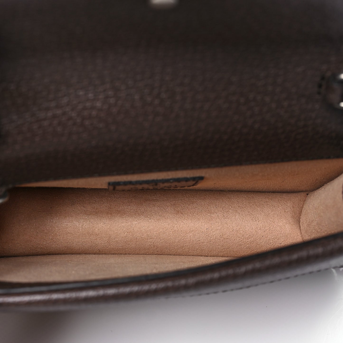 Monogram Jumbo GG Textured Dollar Calfskin Super Mini Dionysus Shoulder Bag Camel Ebony New Acero