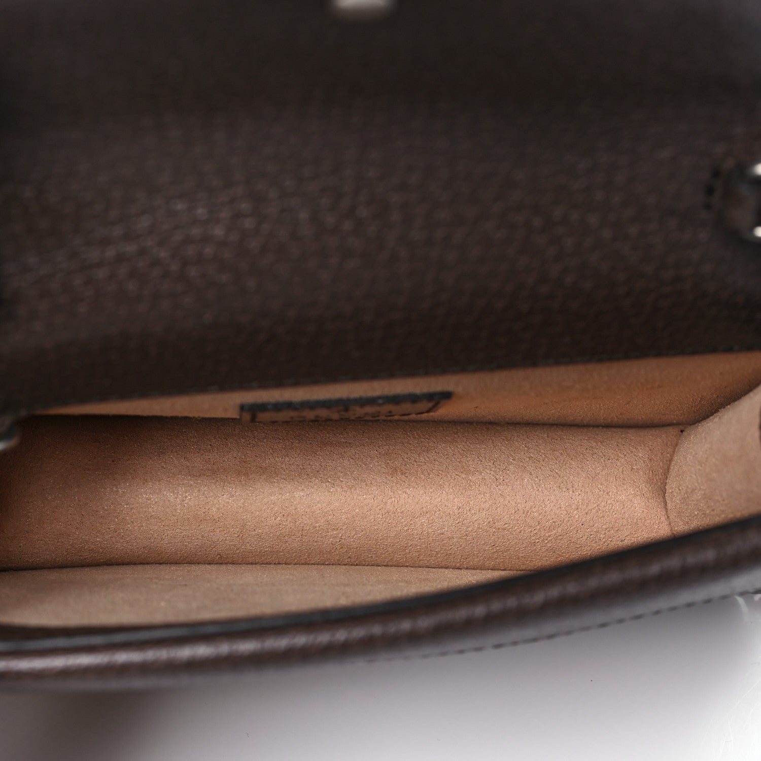 Gucci Monogram Jumbo GG Textured Dollar Calfskin Super Mini Dionysus Shoulder Bag Camel Ebony New Acero 5 of 7