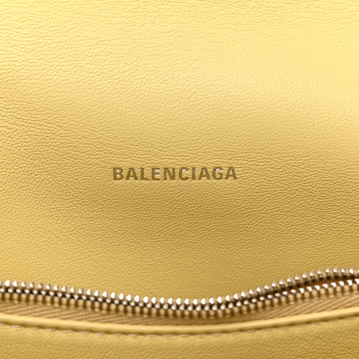 Balenciaga Crushed Calfskin Quilted Medium Crush Chain Bag Butter Yellow 6 of 10