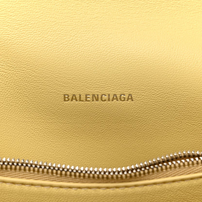 Balenciaga Crushed Calfskin Quilted Medium Crush Chain Bag Butter Yellow 6 of 10