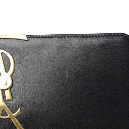 Saint Laurent Patent Matelasse Monogram Large Vicky Chain Bag Black 9 of 13