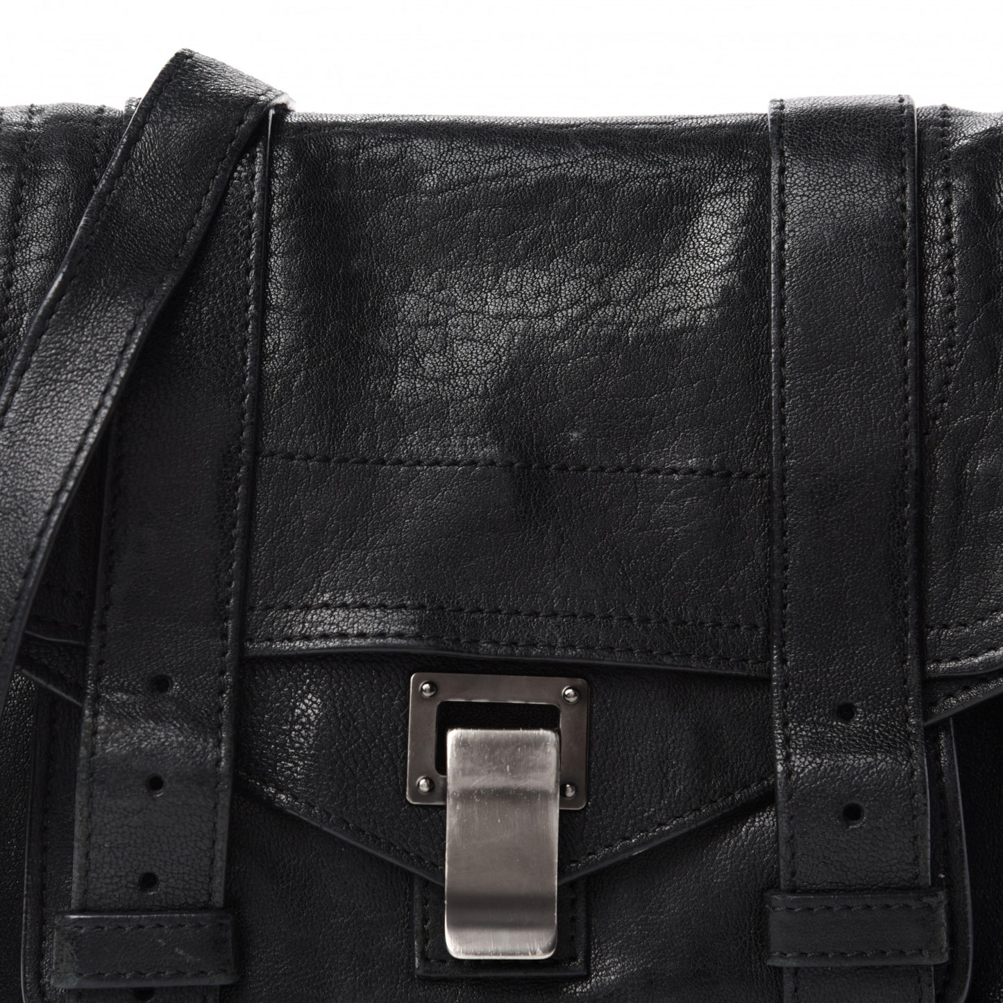 Lambskin PS1 Mini Pouch Messenger Black