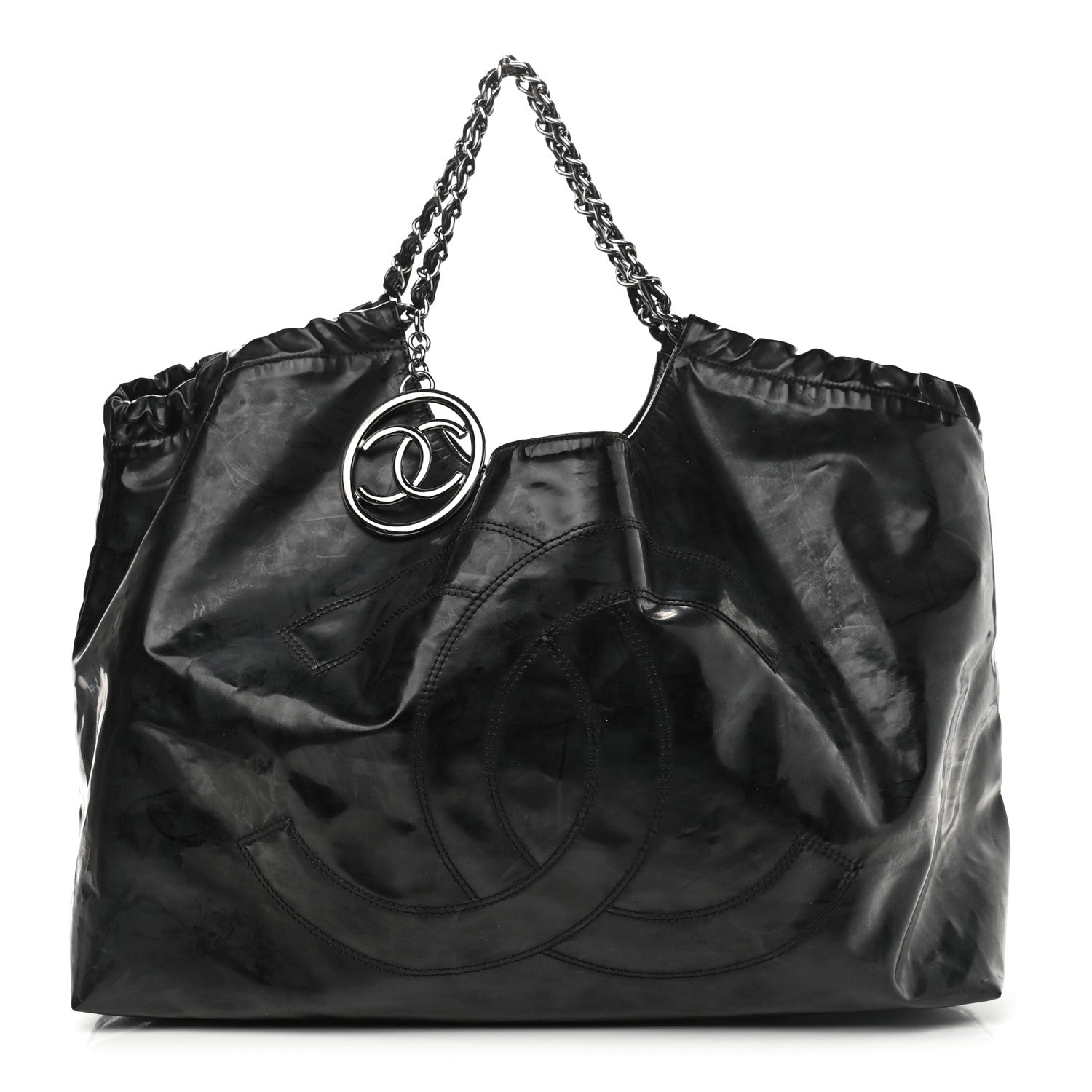 Chanel Vinyl XL Coco Cabas Black 1 of 10