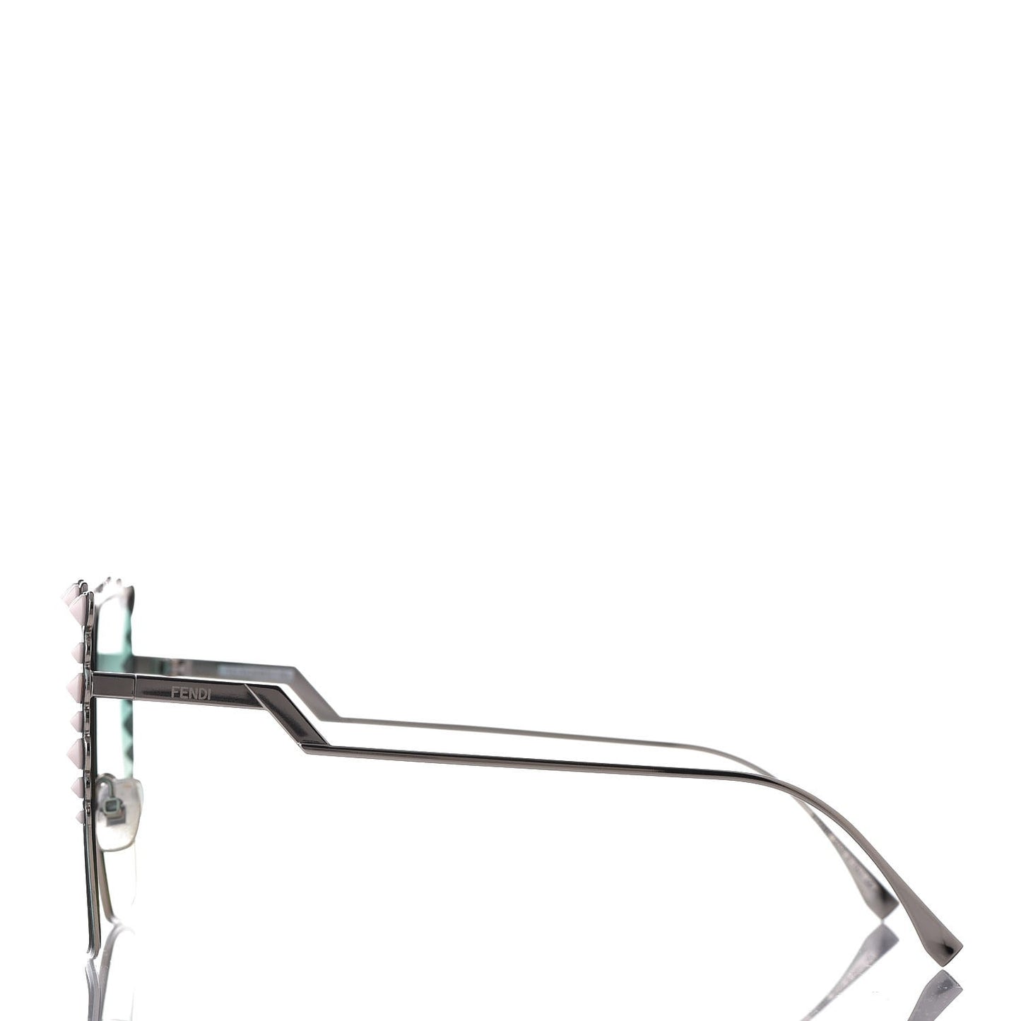 Metal Dots Square Sunglasses FF 0259/S Green Palladium