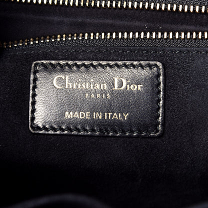 Christian Dior Lambskin Cannage Studded Large Dioraddict Flap Bag Black 6 of 8