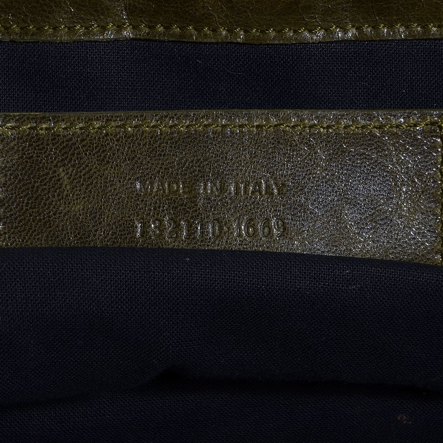 Chevre Pony Hair Work Olive