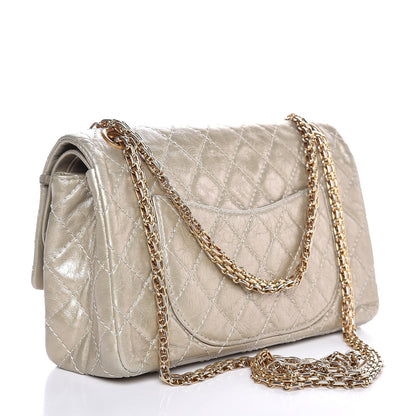 Chanel Metallic Aged Calfskin 2.55 Reissue 225 Flap Light Gold 3 of 7