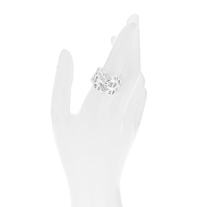 Hermes Sterling Silver GM Chaine d'Ancre Enchainee Band Ring 59 8.75 2 of 6