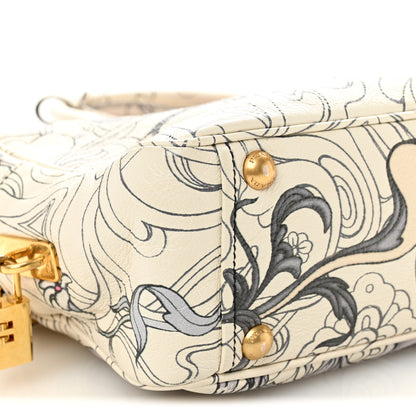Prada X JAMES JEAN Glace Calfskin Rabbit Print Bauletto Opaline 9 of 11