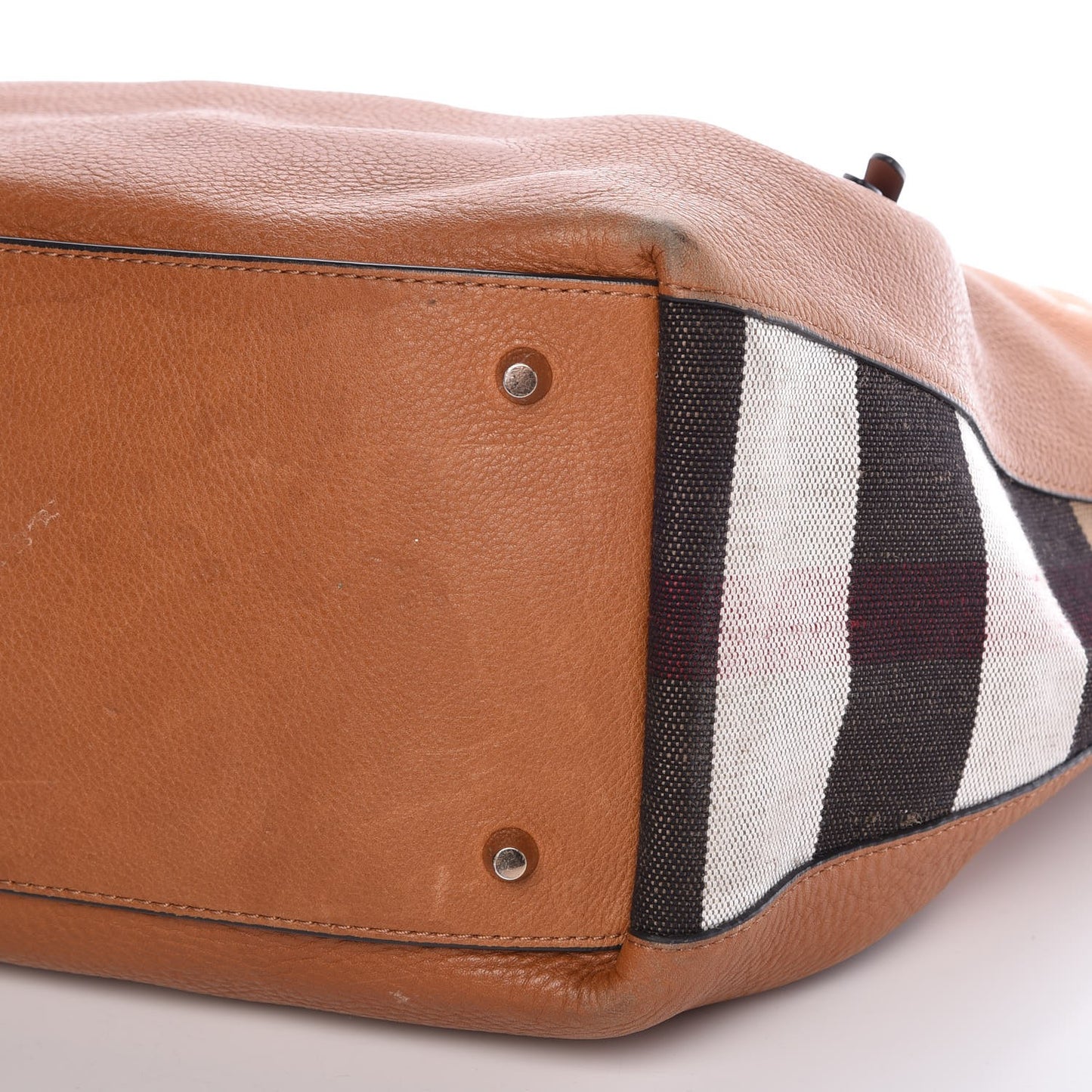Grainy Calfskin House Check Medium Maidstone Tan