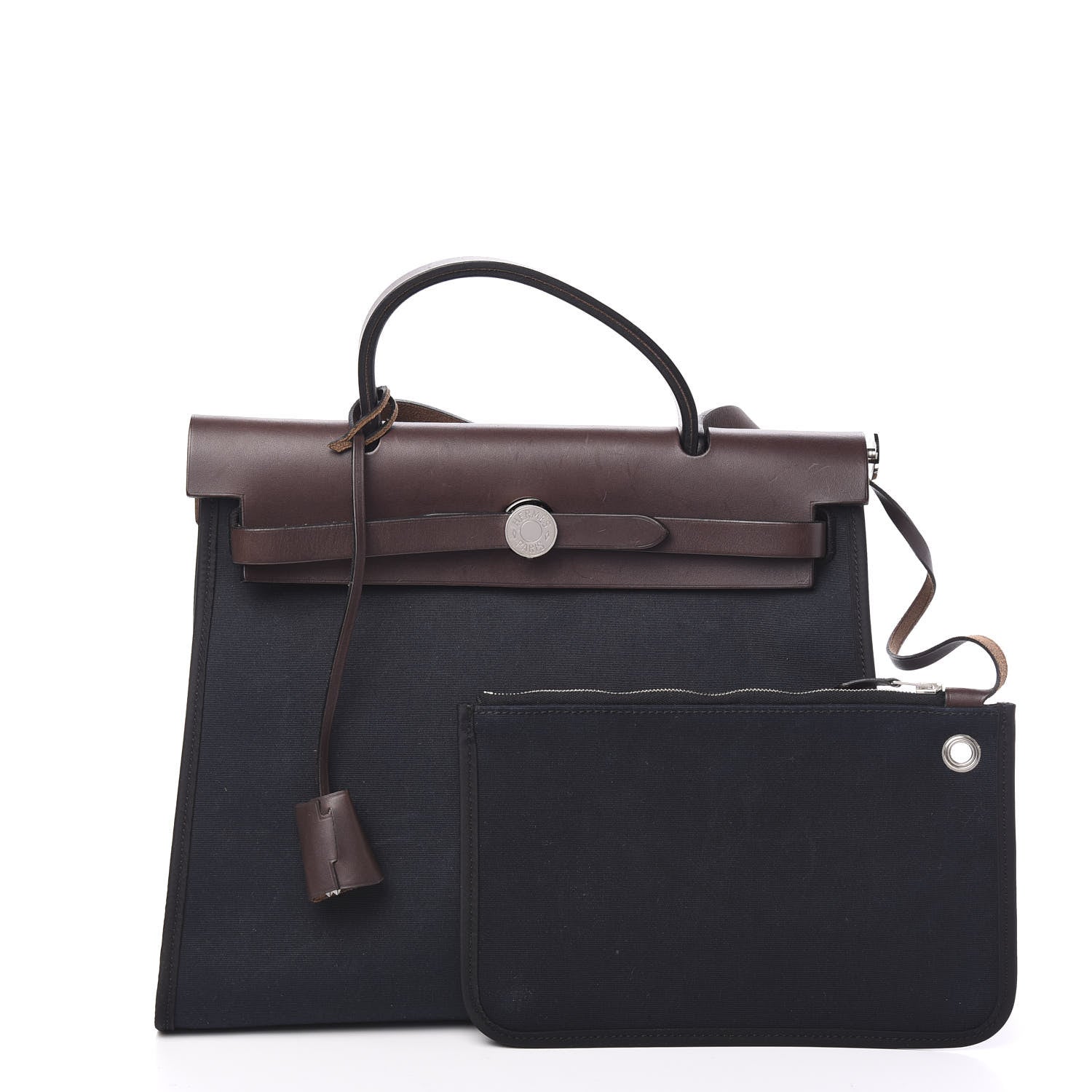 Hermes Toile Vache Hunter Herbag Zip PM 31 Bleu Marine Ebene 2 of 9