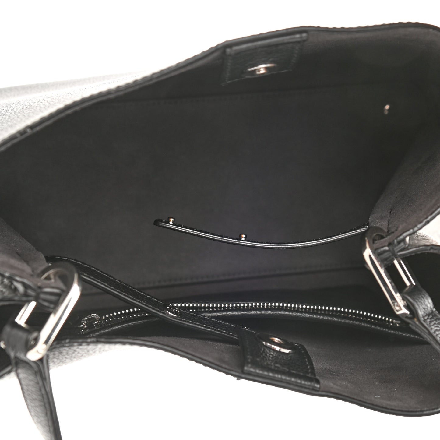 Grained Calfskin Visetos Medium Sarah Hobo Black