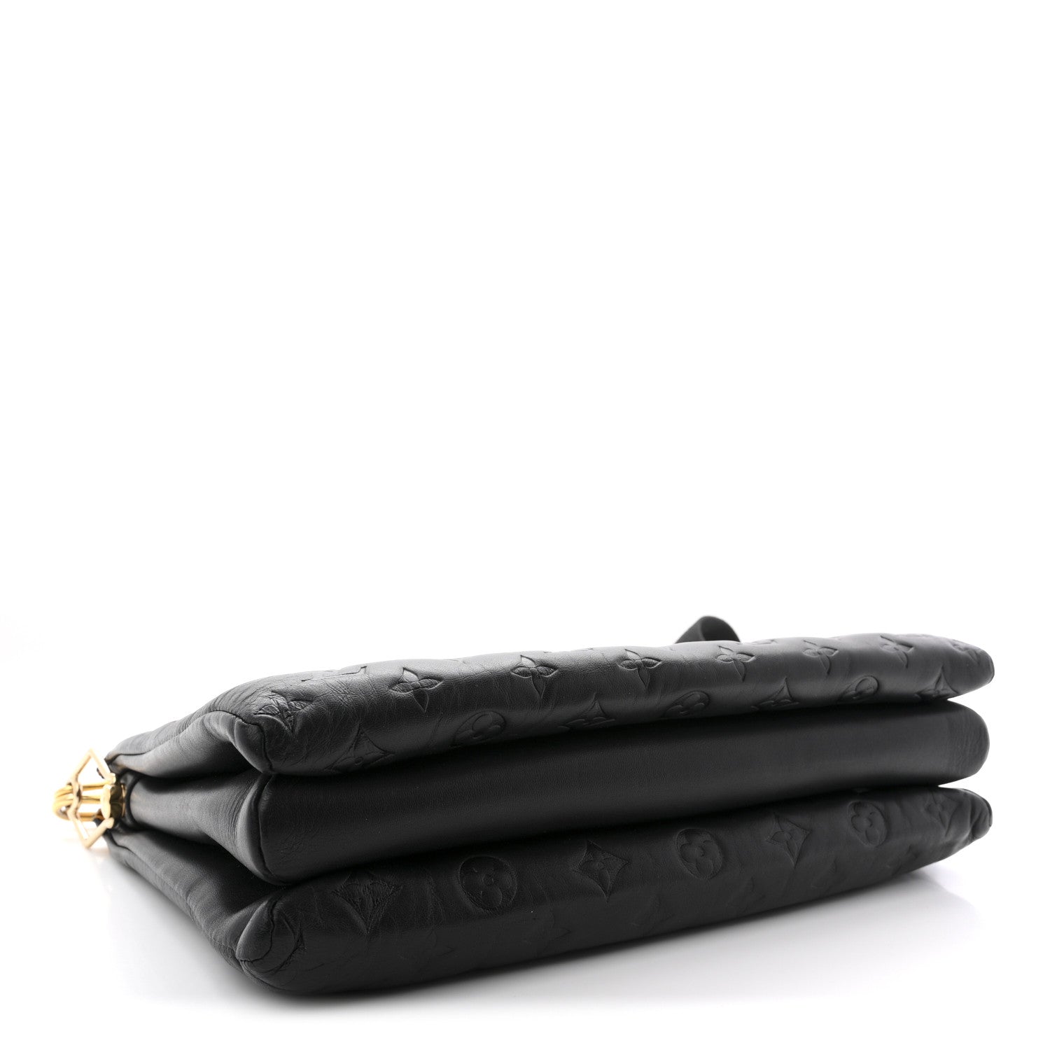 Louis Vuitton Lambskin Embossed Monogram Coussin MM Black 4 of 12