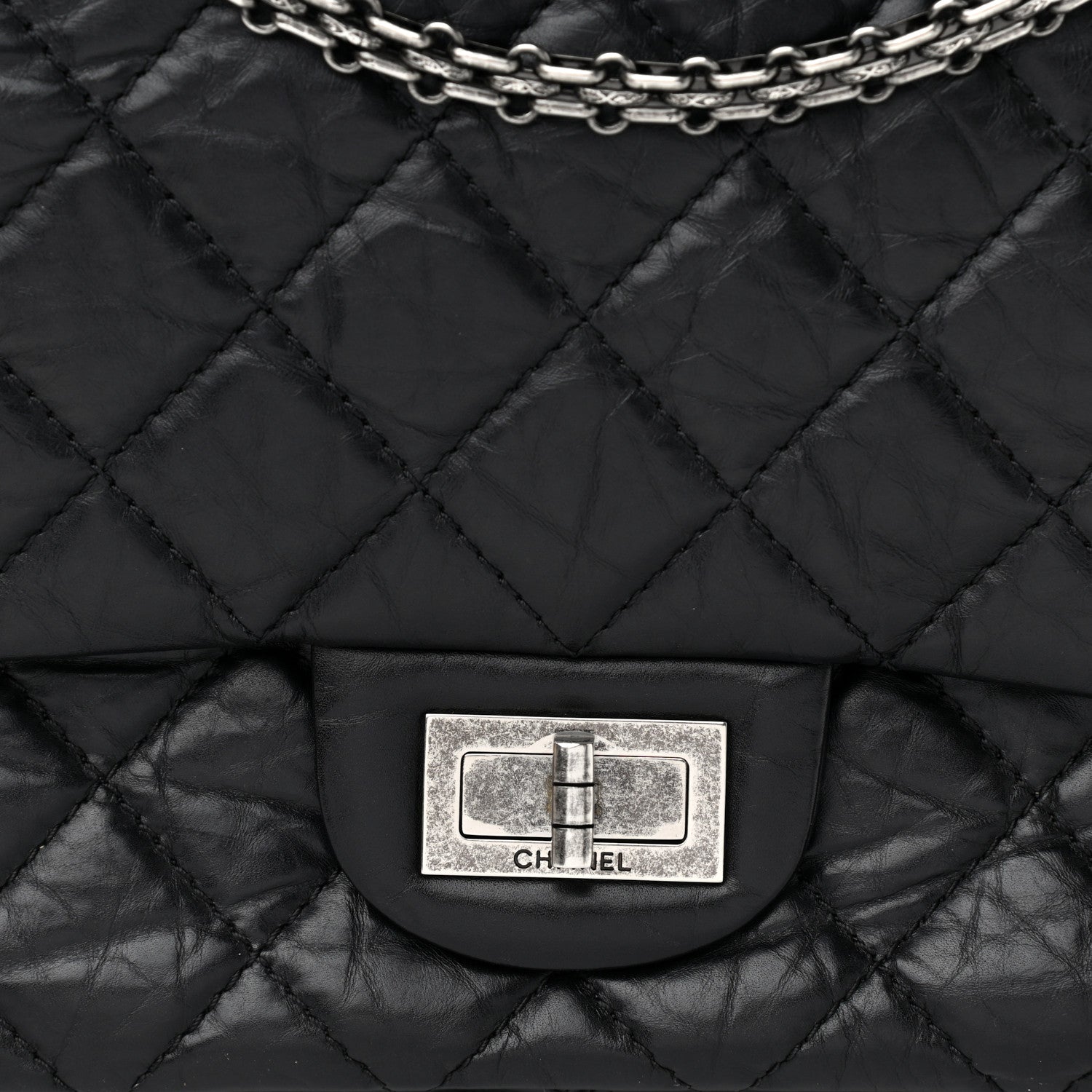 Chanel Aged Calfskin Quilted 2.55 Reissue 227 Flap Black 8 of 11