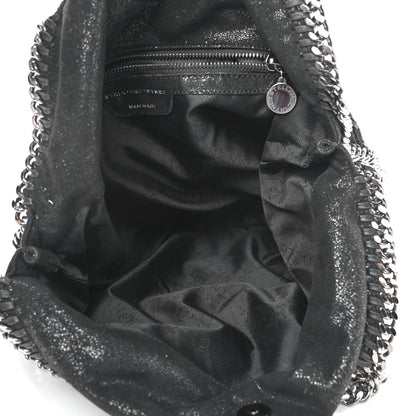 Stella McCartney Embellished Shaggy Deer Small Falabella Fold Over Tote Black 6 of 7