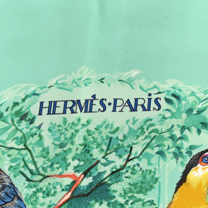 Hermes Silk Wash Equateur 90 Scarf Aqua 3 of 5