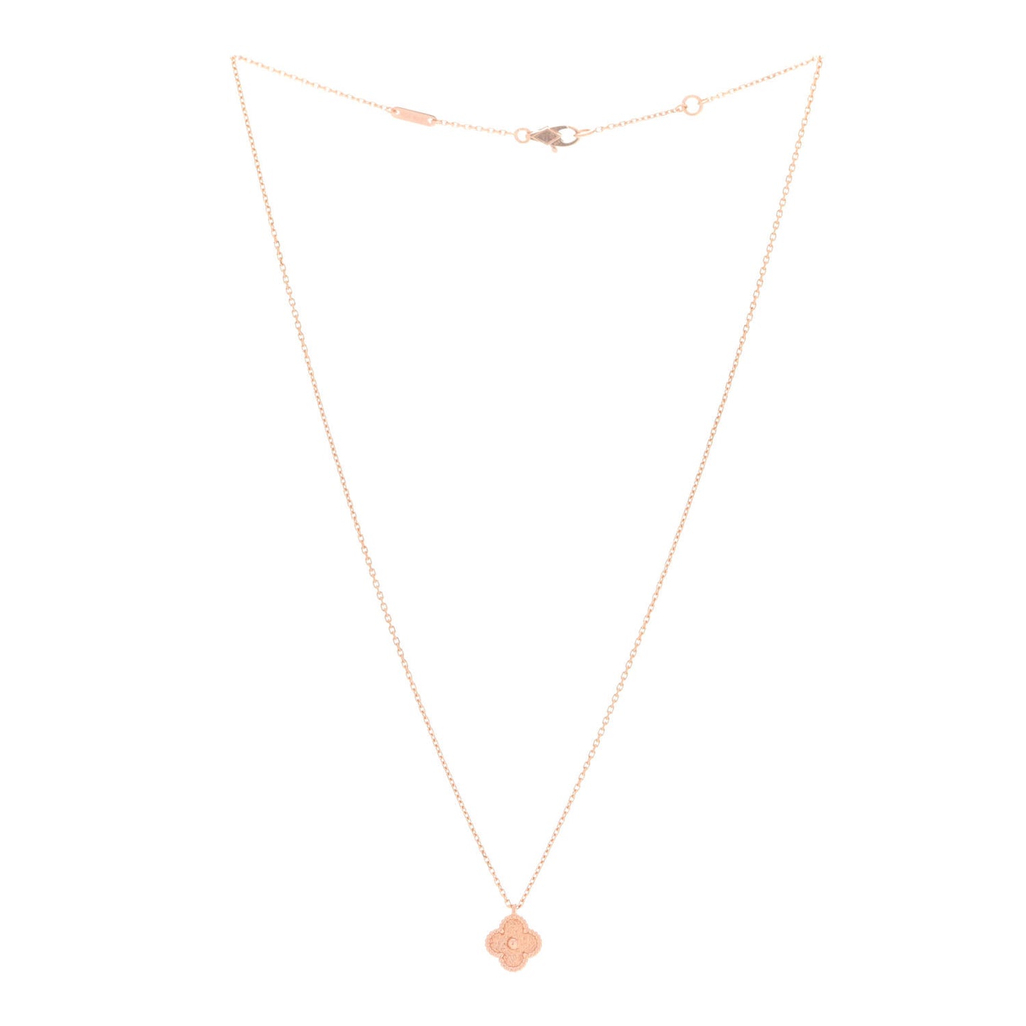 18K Rose Gold Sweet Alhambra Pendant Necklace