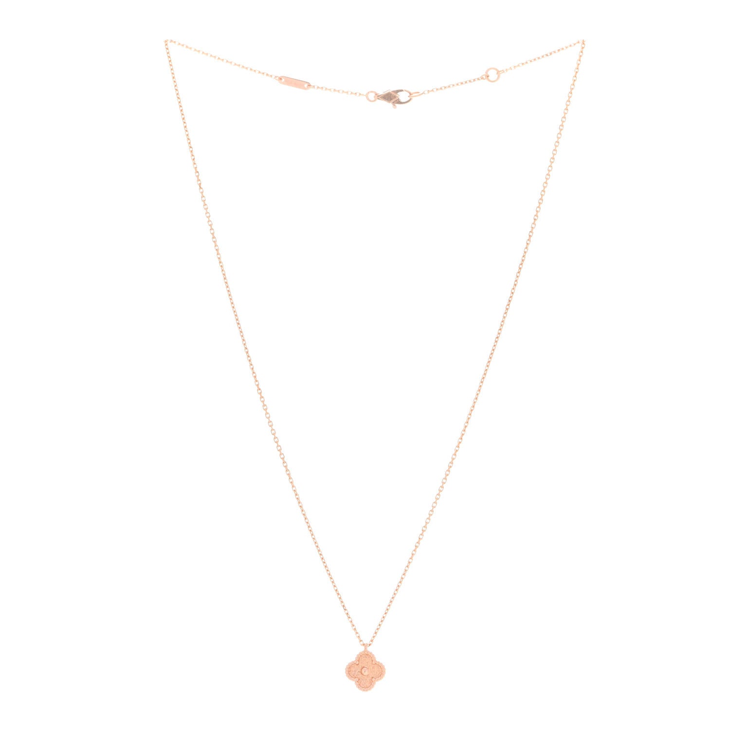 Van Cleef & Arpels 18K Rose Gold Sweet Alhambra Pendant Necklace 3 of 5