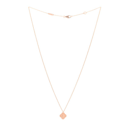 Van Cleef & Arpels 18K Rose Gold Sweet Alhambra Pendant Necklace 3 of 5