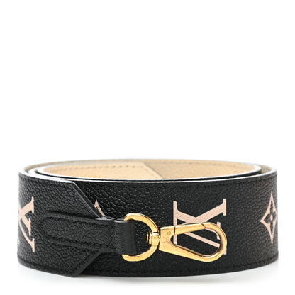 Louis Vuitton Empreinte Monogram Bandouliere Shoulder Strap Black Beige 1 of 6