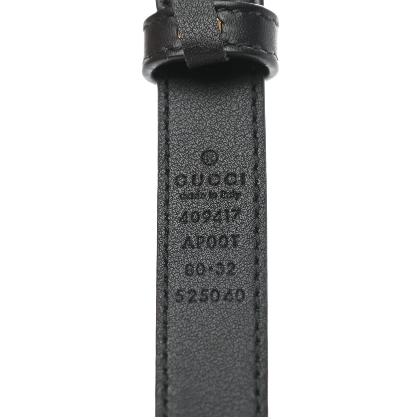 Calfskin Double G 20mm Belt 80 32 Black